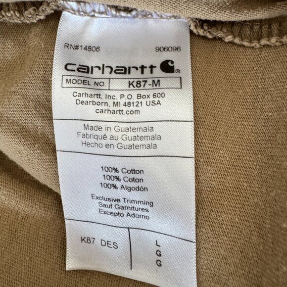 Carhartt Loose Fit Pocket Tee – Desert Sand Classic Channel timeless workwear vi - Picture 3 of 4